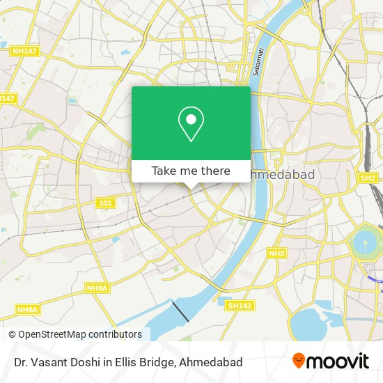 Dr. Vasant Doshi in Ellis Bridge map