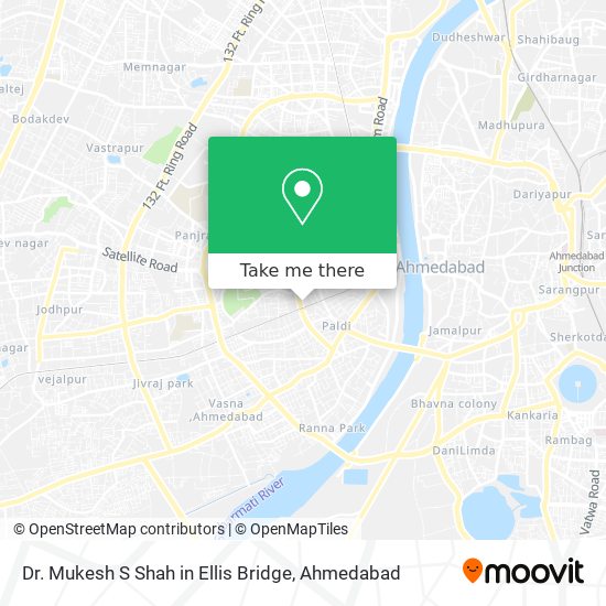 Dr. Mukesh S Shah in Ellis Bridge map