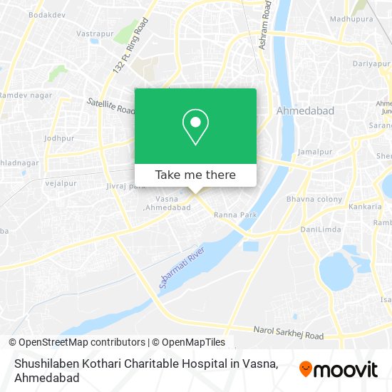 Shushilaben Kothari Charitable Hospital in Vasna map