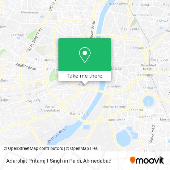 Adarshjit Pritamjit Singh in Paldi map