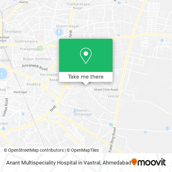 Anant Multispeciality Hospital in Vastral map