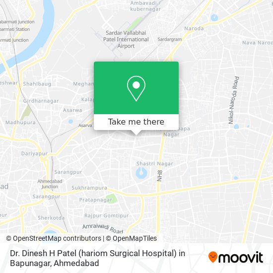 Dr. Dinesh H Patel (hariom Surgical Hospital) in Bapunagar map