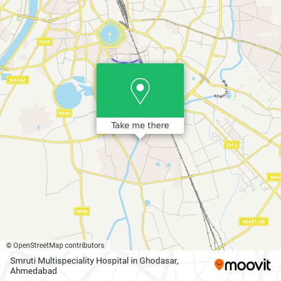 Smruti Multispeciality Hospital in Ghodasar map