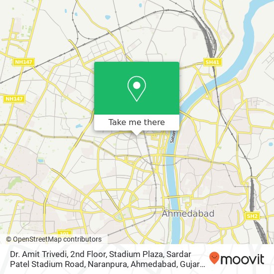 Dr. Amit Trivedi, 2nd Floor, Stadium Plaza, Sardar Patel Stadium Road, Naranpura, Ahmedabad, Gujara map