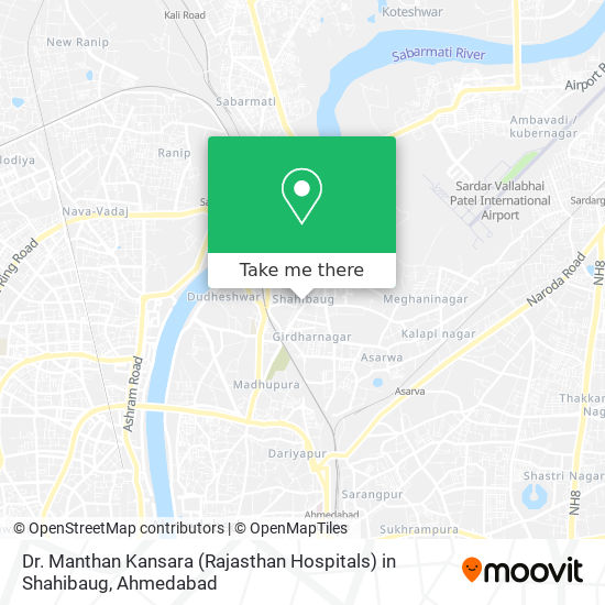 Dr. Manthan Kansara (Rajasthan Hospitals) in Shahibaug map