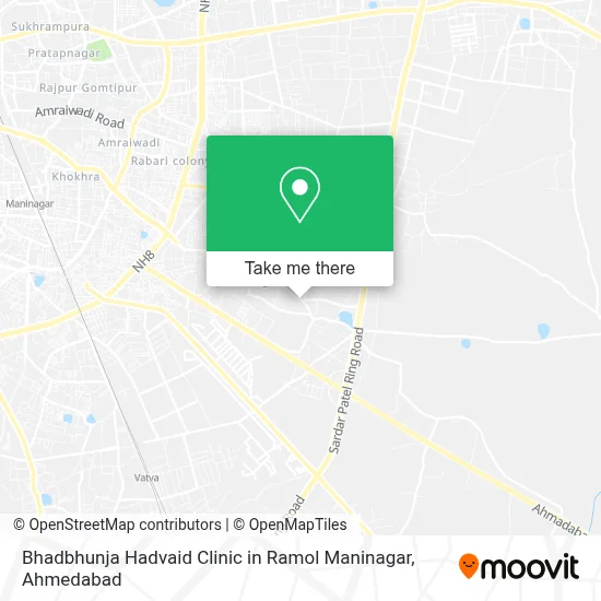 Bhadbhunja Hadvaid Clinic in Ramol Maninagar map