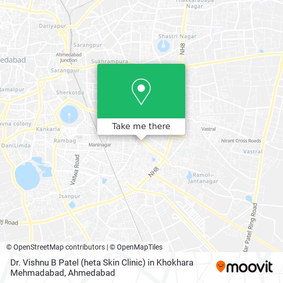 Dr. Vishnu B Patel (heta Skin Clinic) in Khokhara Mehmadabad map