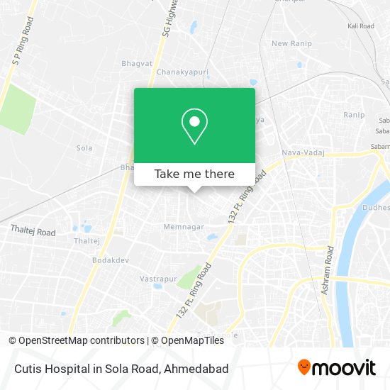 Cutis Hospital in Sola Road map