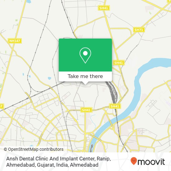 Ansh Dental Clinic And Implant Center, Ranip, Ahmedabad, Gujarat, India map