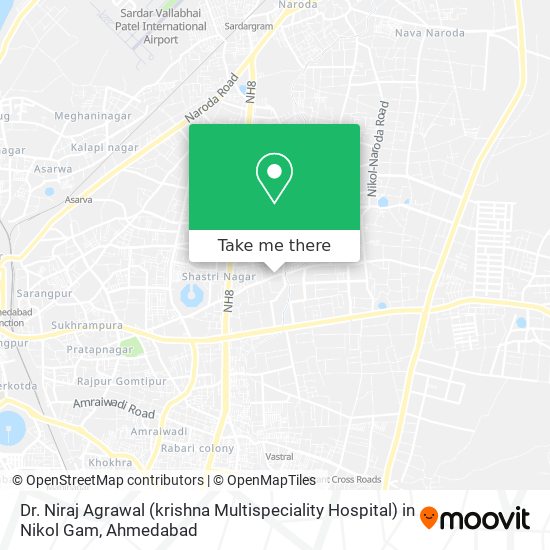 Dr. Niraj Agrawal (krishna Multispeciality Hospital) in Nikol Gam map