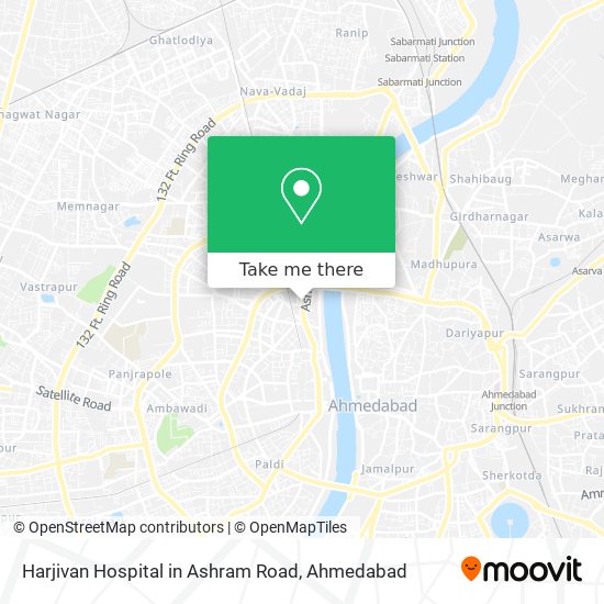Harjivan Hospital in Ashram Road map