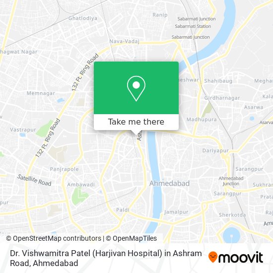 Dr. Vishwamitra Patel (Harjivan Hospital) in Ashram Road map