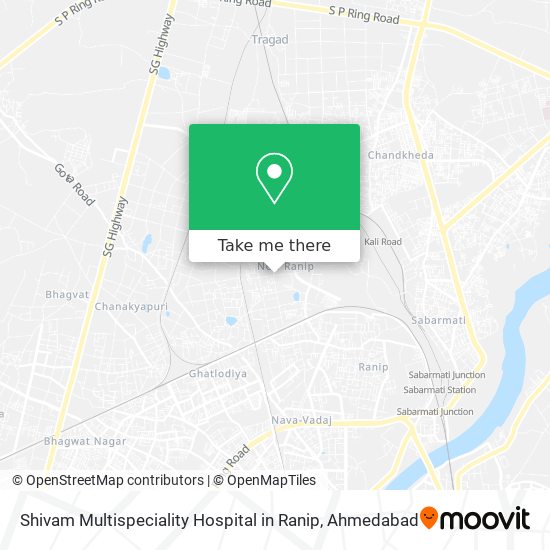 Shivam Multispeciality Hospital in Ranip map