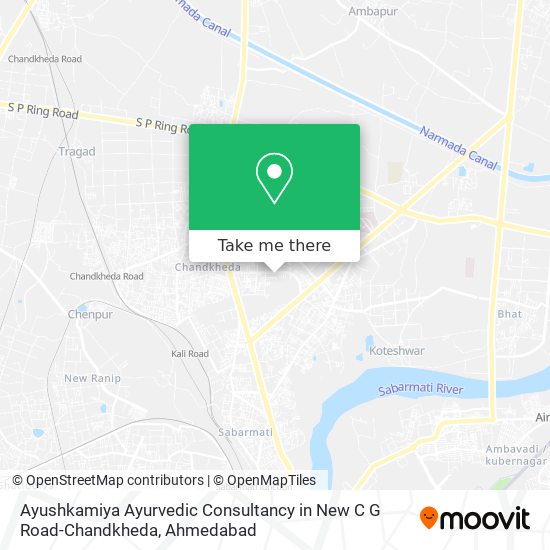 Ayushkamiya Ayurvedic Consultancy in New C G Road-Chandkheda map