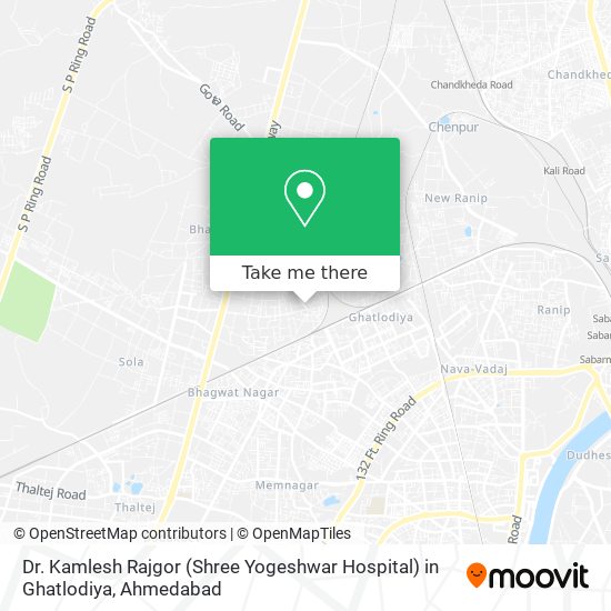 Dr. Kamlesh Rajgor (Shree Yogeshwar Hospital) in Ghatlodiya map