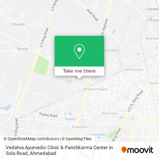 Vedatva Ayurvedic Clinic & Panchkarma Center in Sola Road map