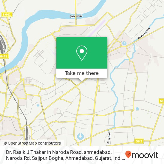 Dr. Rasik J Thakar in Naroda Road, ahmedabad, Naroda Rd, Saijpur Bogha, Ahmedabad, Gujarat, India map