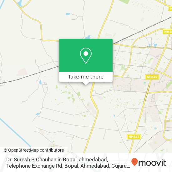 Dr. Suresh B Chauhan in Bopal, ahmedabad, Telephone Exchange Rd, Bopal, Ahmedabad, Gujarat 380058, map