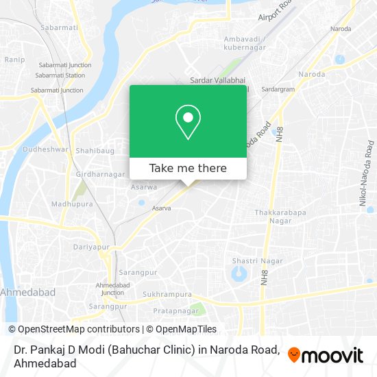 Dr. Pankaj D Modi (Bahuchar Clinic) in Naroda Road map