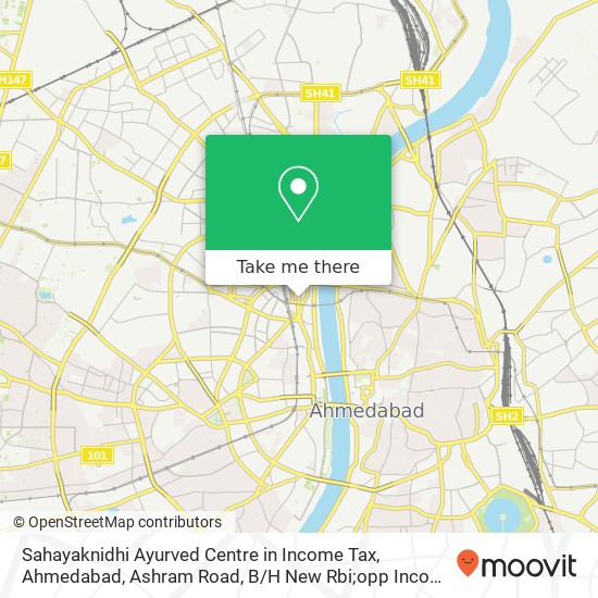 Sahayaknidhi Ayurved Centre in Income Tax, Ahmedabad, Ashram Road, B / H New Rbi;opp Income Tax Offic map