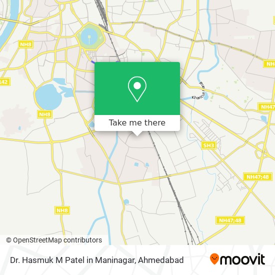 Dr. Hasmuk M Patel in Maninagar map