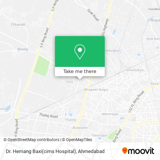 Dr. Hemang Baxi(cims Hospital) map