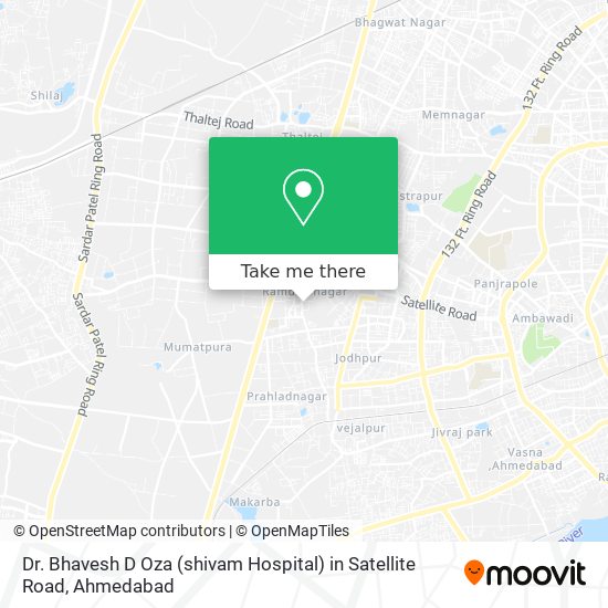 Dr. Bhavesh D Oza (shivam Hospital) in Satellite Road map