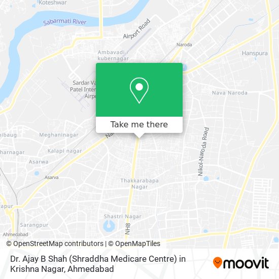 Dr. Ajay B Shah (Shraddha Medicare Centre) in Krishna Nagar map
