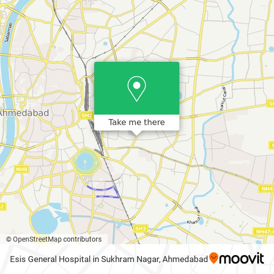 Esis General Hospital in Sukhram Nagar map