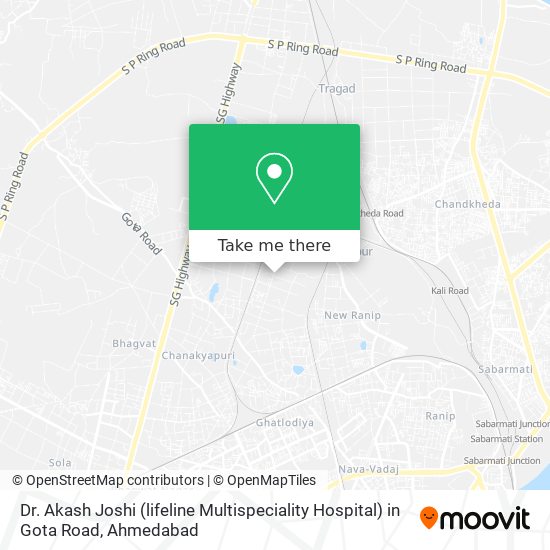 Dr. Akash Joshi (lifeline Multispeciality Hospital) in Gota Road map