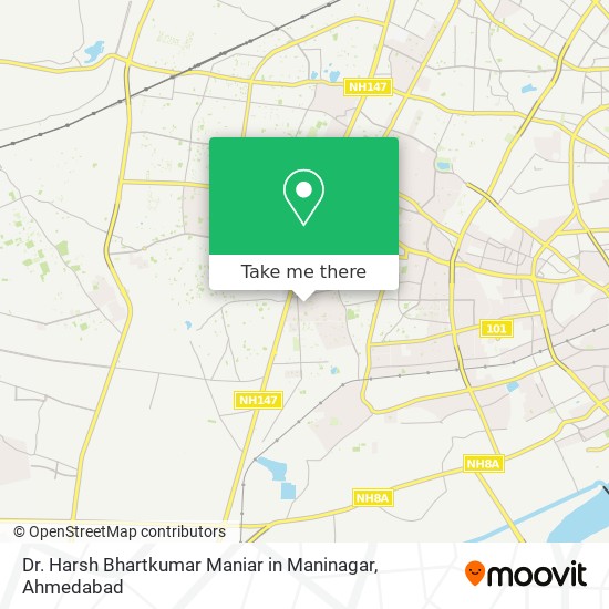 Dr. Harsh Bhartkumar Maniar in Maninagar map