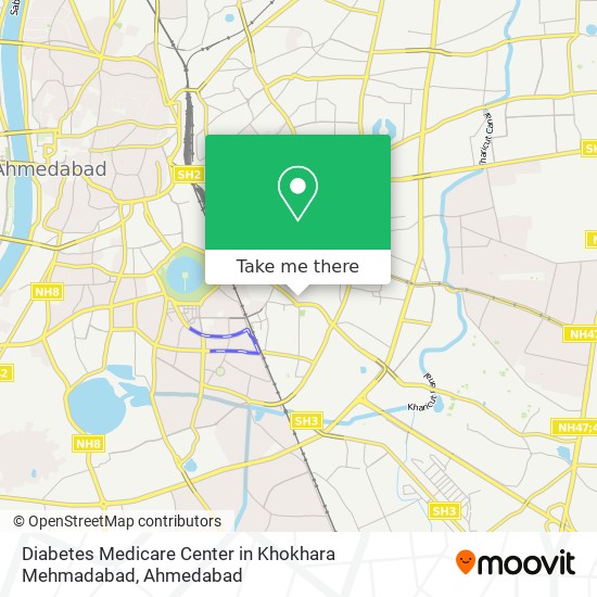 Diabetes Medicare Center in Khokhara Mehmadabad map