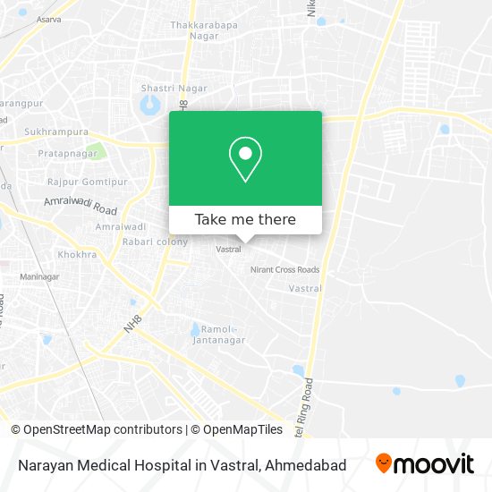 Narayan Medical Hospital in Vastral map