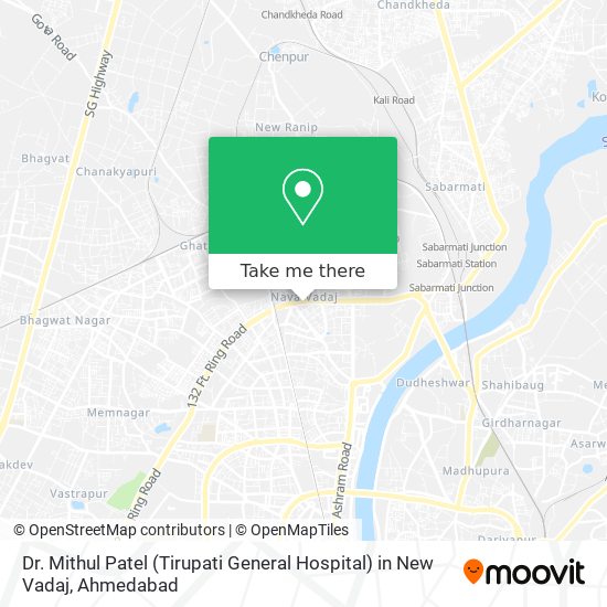 Dr. Mithul Patel (Tirupati General Hospital) in New Vadaj map