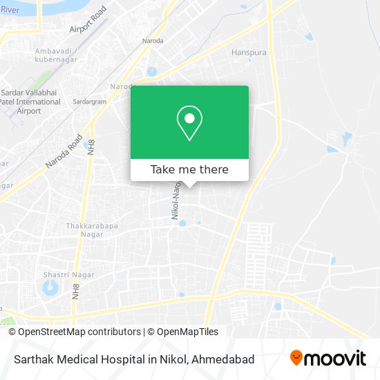 Sarthak Medical Hospital in Nikol map