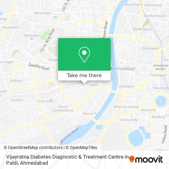 Vijayratna Diabetes Diagnostic & Treatment Centre in Paldi map