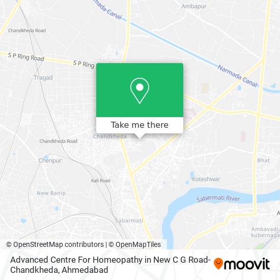 Advanced Centre For Homeopathy in New C G Road-Chandkheda map