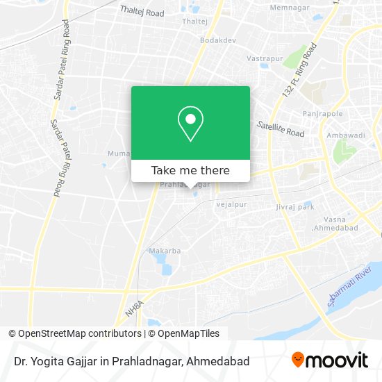 Dr. Yogita Gajjar in Prahladnagar map