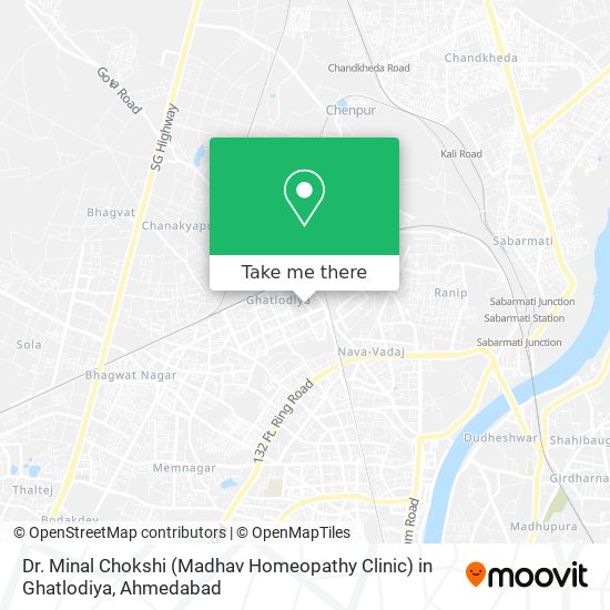 Dr. Minal Chokshi (Madhav Homeopathy Clinic) in Ghatlodiya map