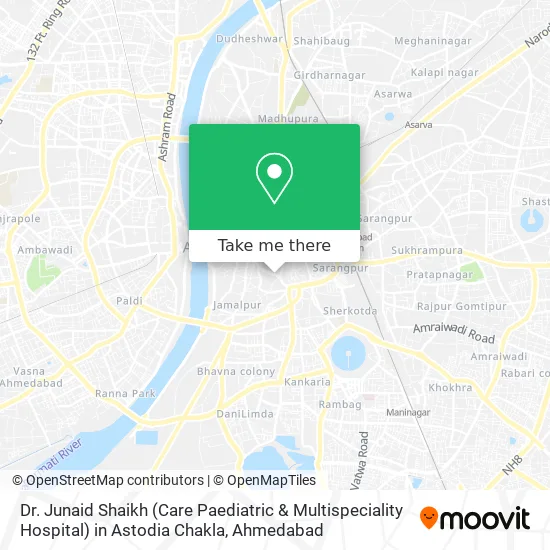 Dr. Junaid Shaikh (Care Paediatric & Multispeciality Hospital) in Astodia Chakla map