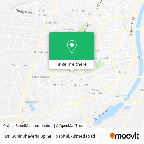Dr. Subir Jhaveris Spine Hospital map