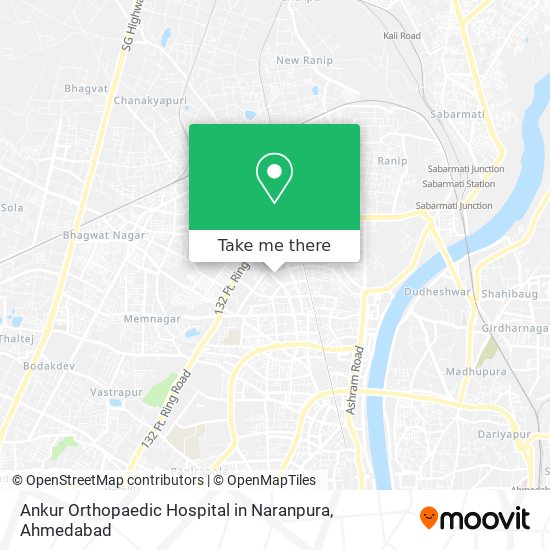 Ankur Orthopaedic Hospital in Naranpura map