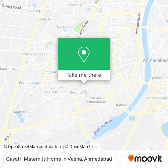 Gayatri Maternity Home in Vasna map