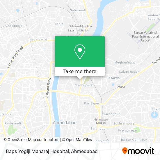 Baps Yogiji Maharaj Hospital map