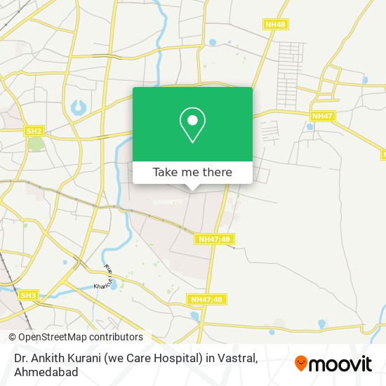 Dr. Ankith Kurani (we Care Hospital) in Vastral map