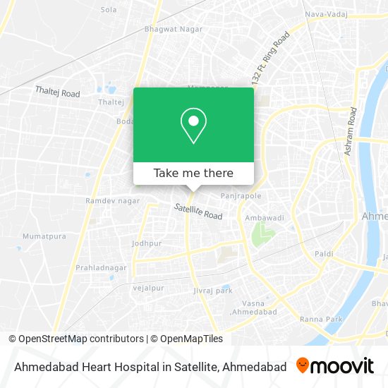 Ahmedabad Heart Hospital in Satellite map