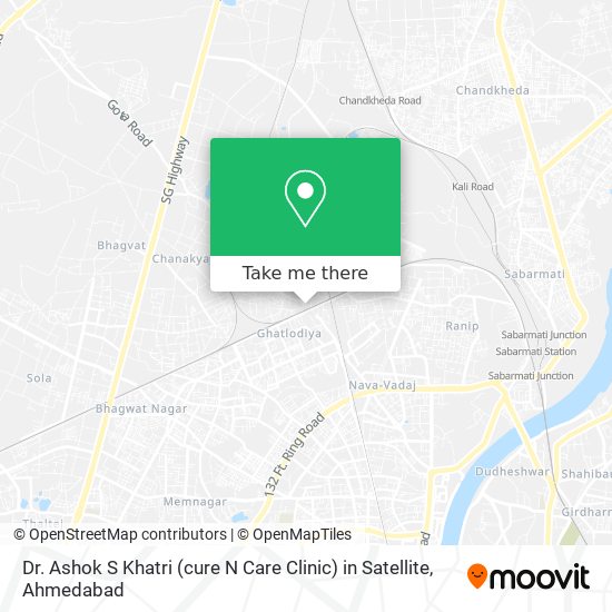 Dr. Ashok S Khatri (cure N Care Clinic) in Satellite map
