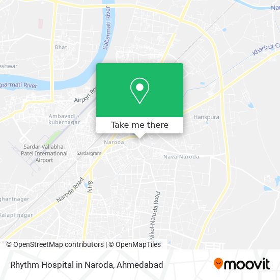 Rhythm Hospital in Naroda map