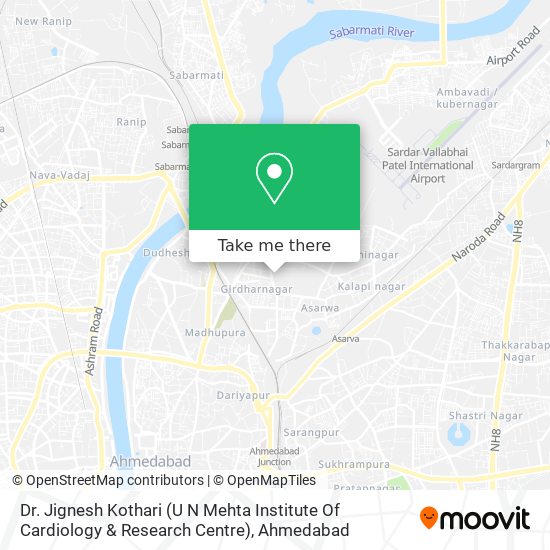 Dr. Jignesh Kothari (U N Mehta Institute Of Cardiology & Research Centre) map