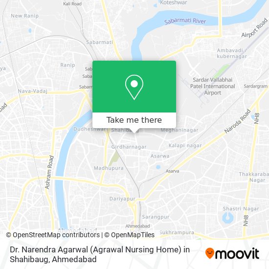 Dr. Narendra Agarwal (Agrawal Nursing Home) in Shahibaug map